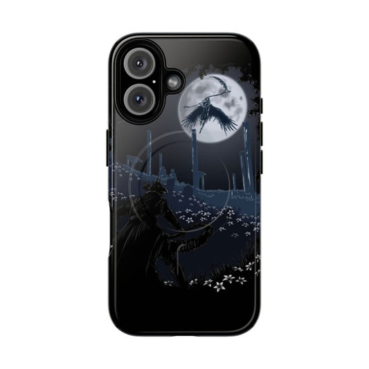 Bloodborne and Dark Souls inspired magnetic phone case with Gehrman the First Hunter design