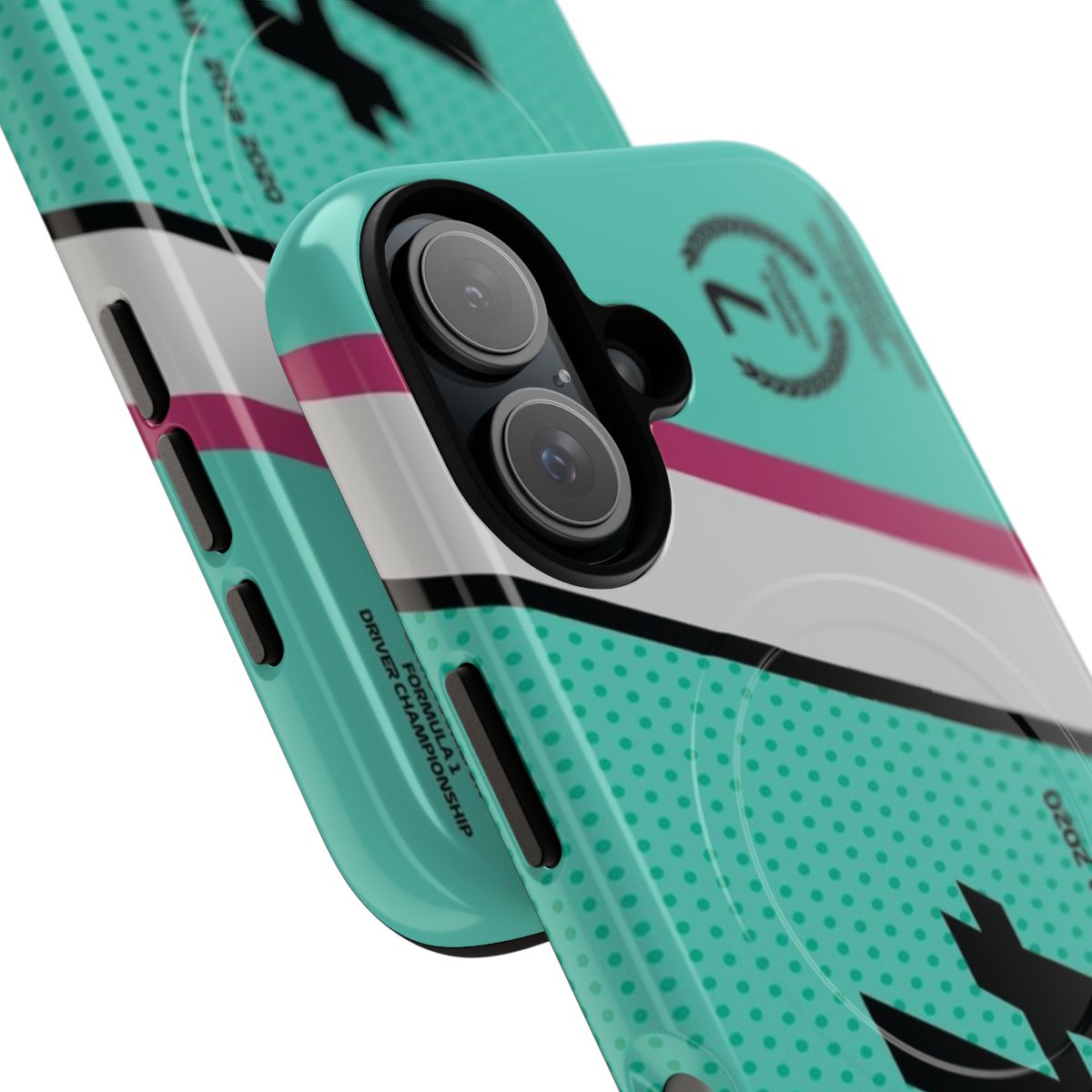 Magnetic tough phone case featuring the iconic number 44 and designed for F1 racing fans - Detail