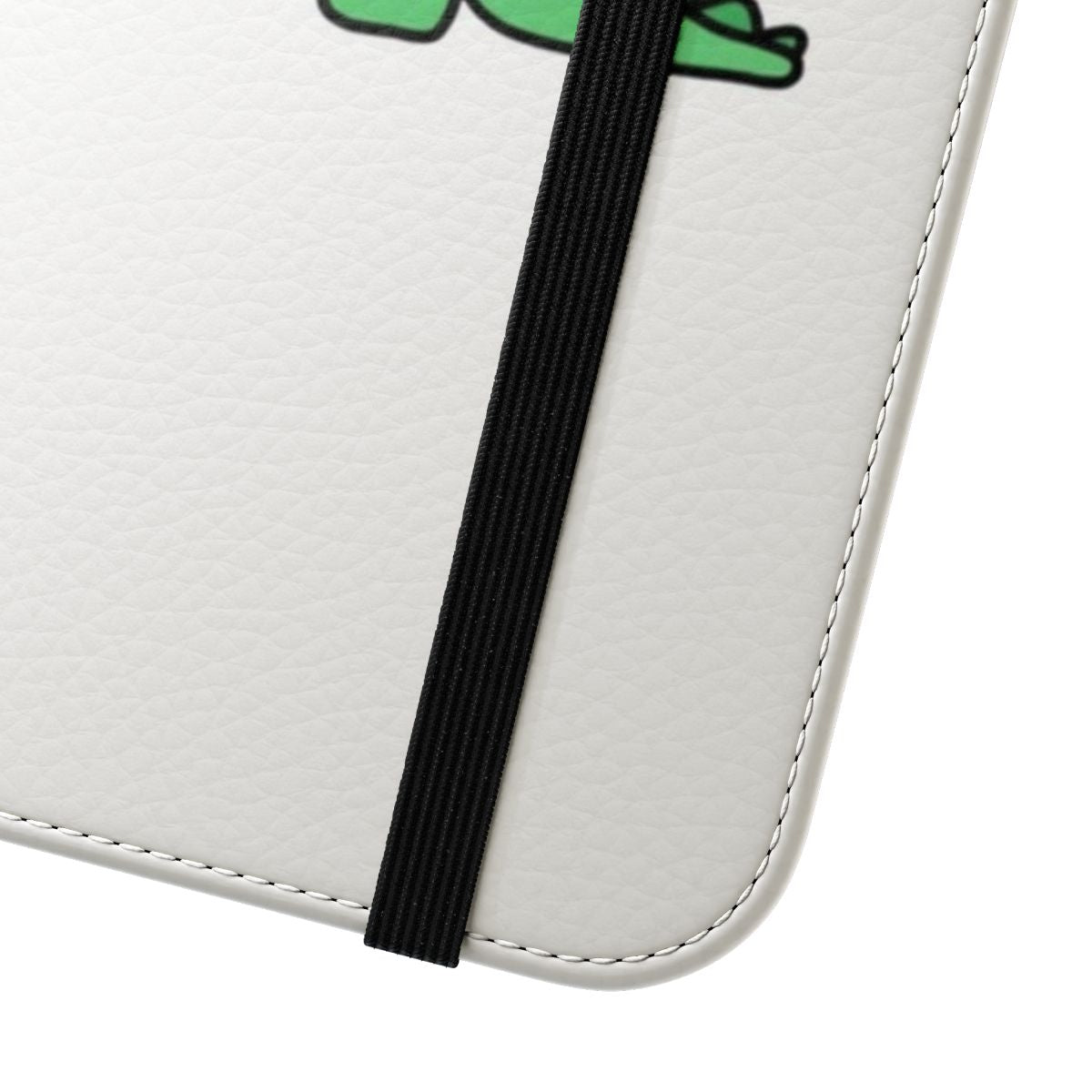 Cute dinosaur-themed phone case with a small flip cover design - Close Up