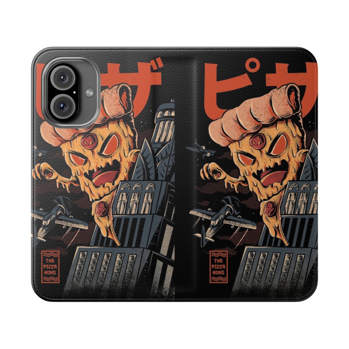 Retro Pizza Kaiju Inspired Flip Cover Phone Case