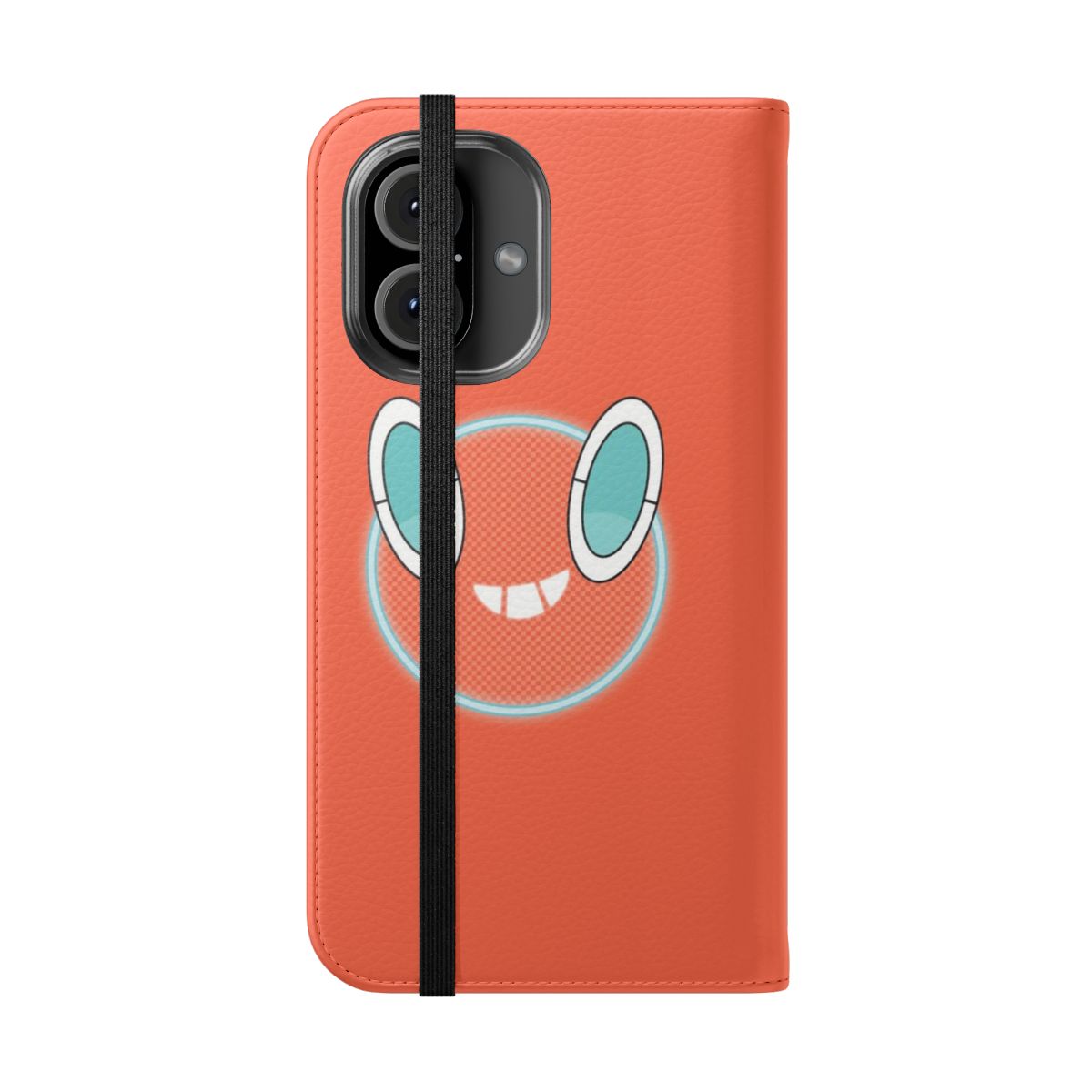 Rotom-themed flip cover phone case for Galar region inspired by Pokemon - Folded Front