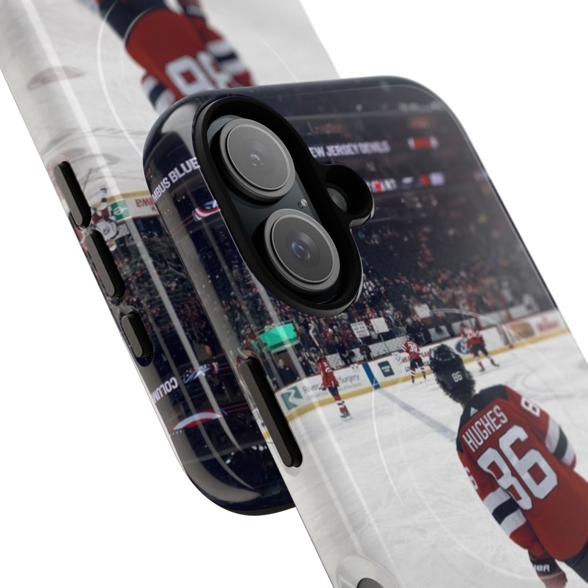 Jack Hughes magnetic tough phone case for New Jersey Devils hockey fans - Detail