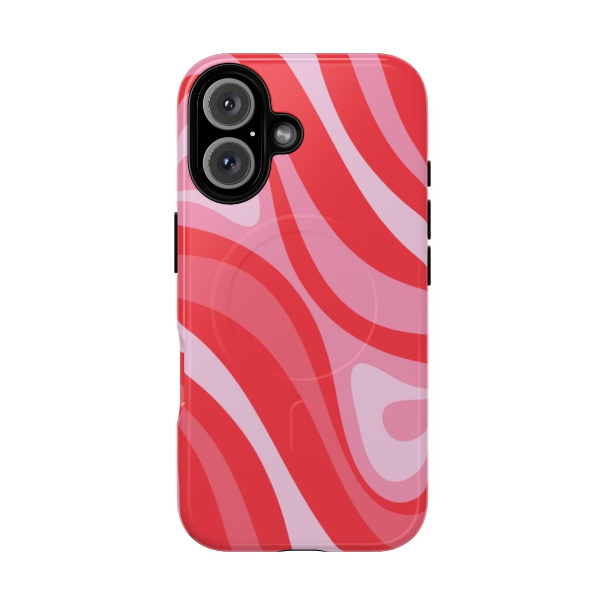 Vibrant retro abstract pattern design on a tough magnetic phone case