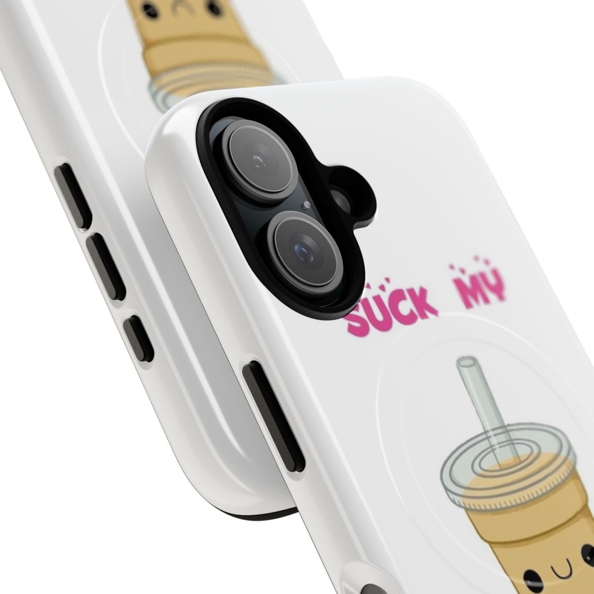 Vibrant bubble tea-themed phone case with adorable and quirky design - Detail