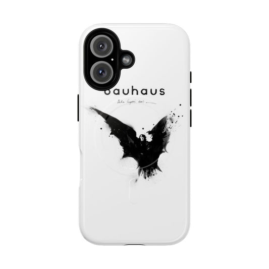 Bauhaus-inspired phone case with Bela Lugosi's Dead design