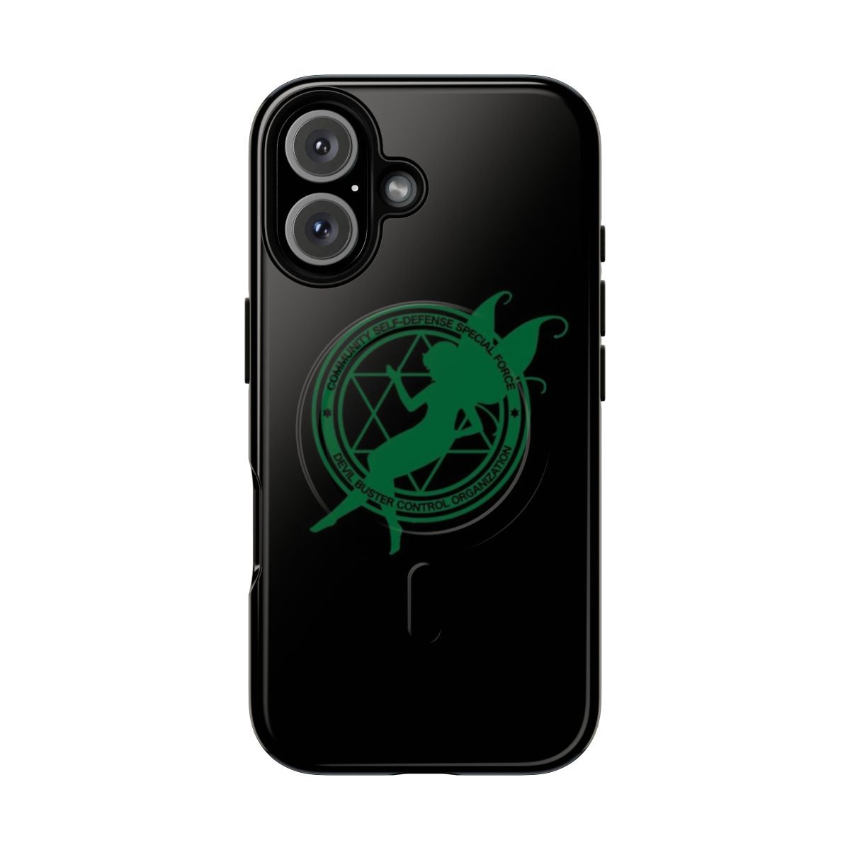 Shin Megami Tensei-inspired magnetic tough phone case with demon and pixie design