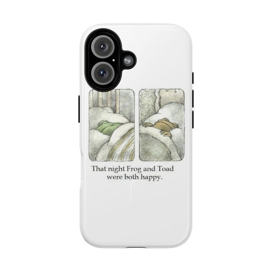 Whimsical phone case featuring illustrations of Frog and Toad from the classic children's book series