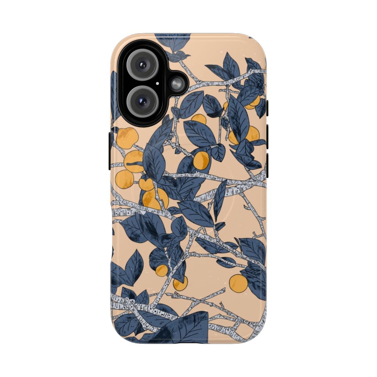 Marrakesh-inspired magnetic tough phone case with vibrant botanical design