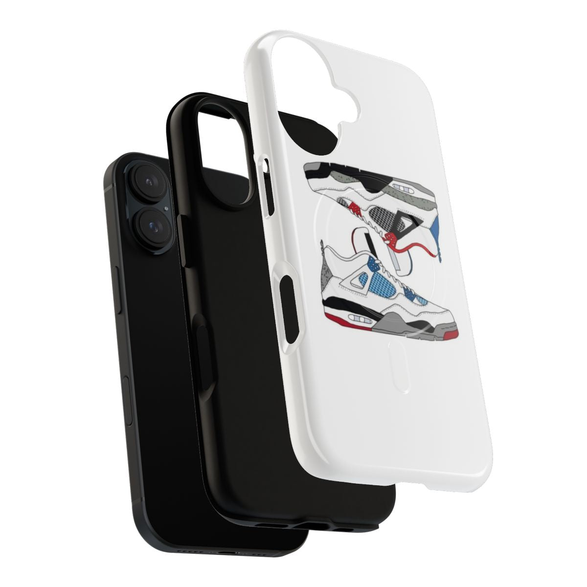 Magnetic tough phone case featuring the Air Jordan 4 "What The" sneaker design - Layers