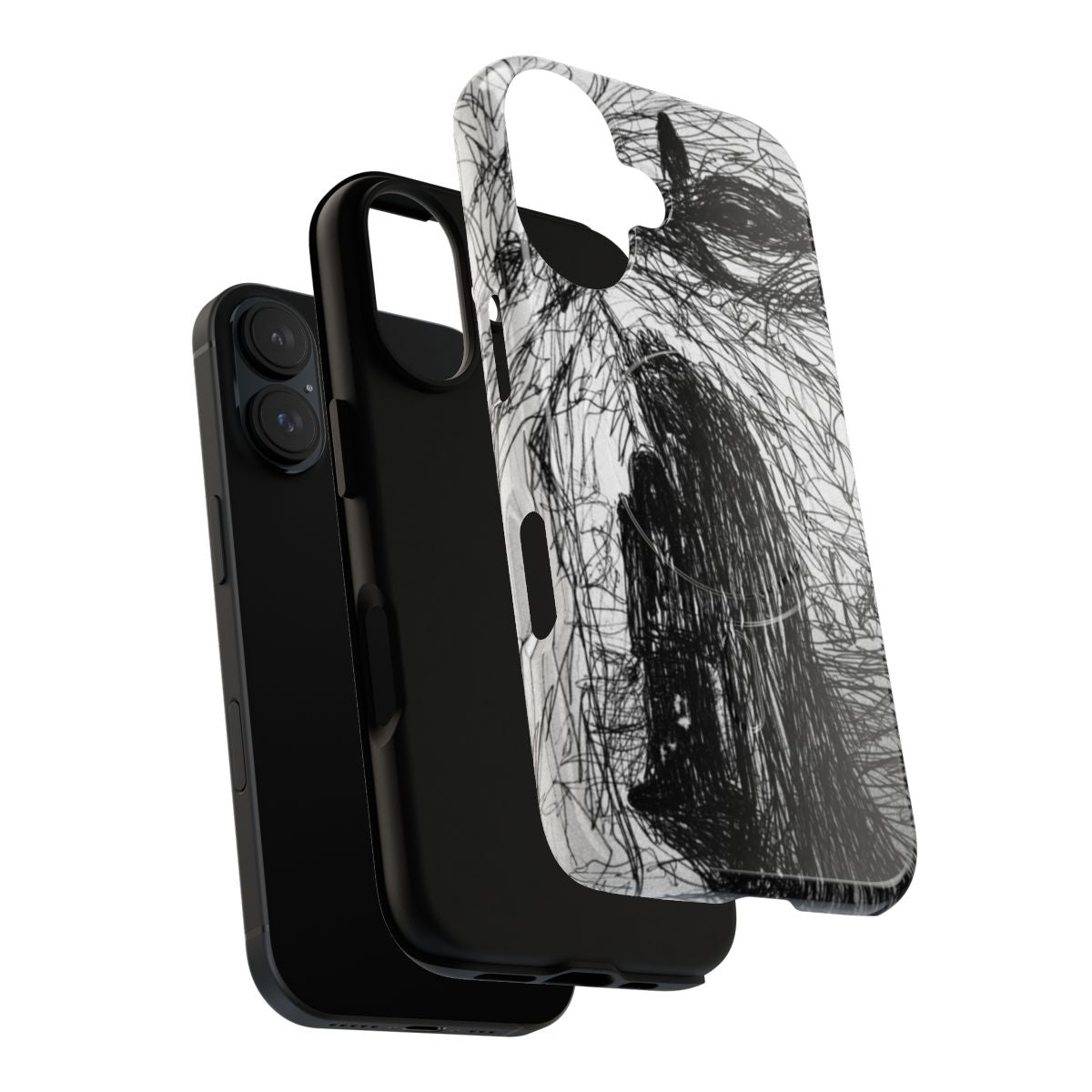 Raven-themed magnetic tough phone case with dark, mystical design - Layers