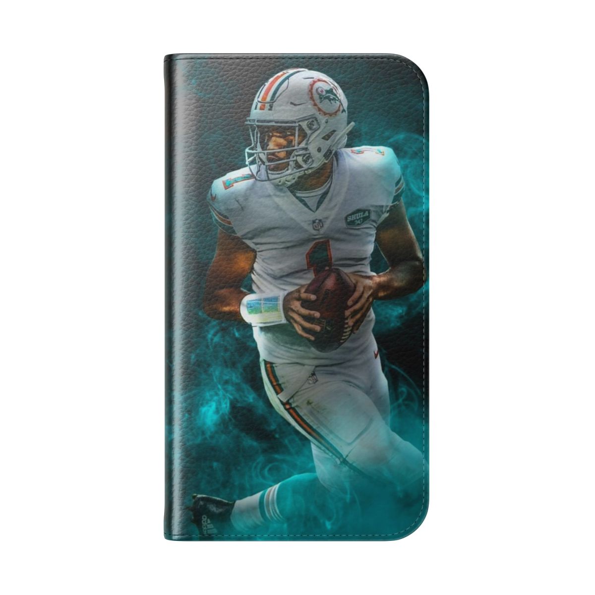 Miami Sports Art Tua Tagovailoa Flip Cover Phone Case - Folded Back