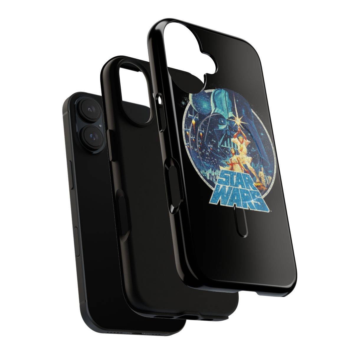 Vintage-inspired star and victory design phone case with magnetic closure and tough protection. - Layers