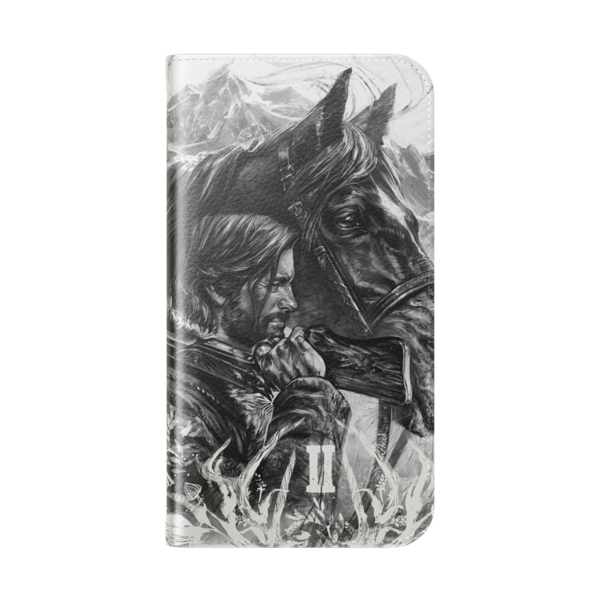 Arthur Morgan inspired flip cover phone case for smartphones - Folded Back