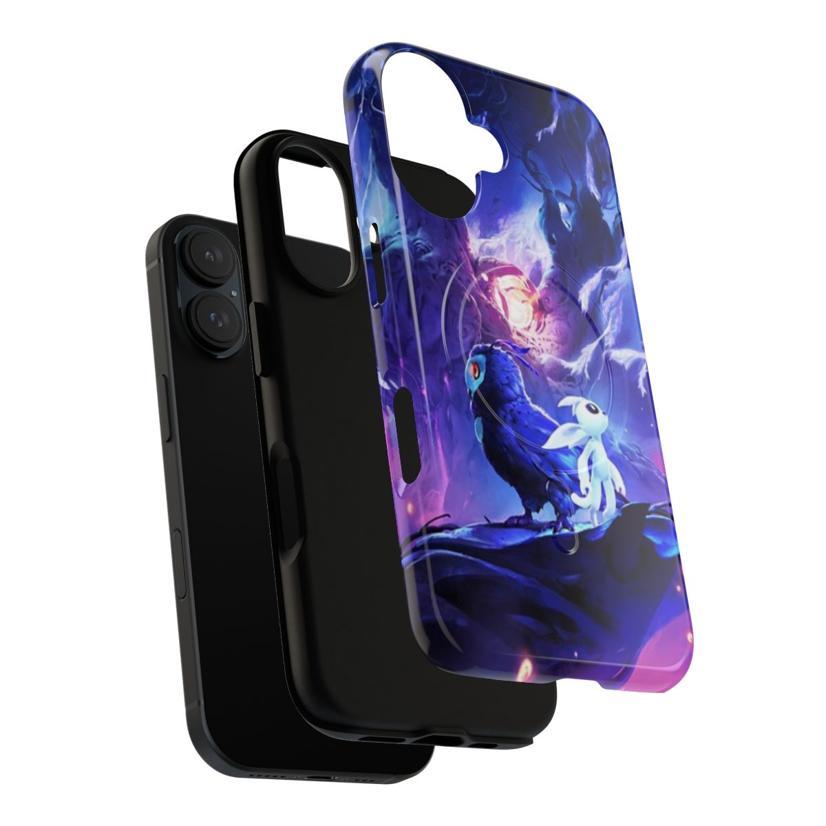 Magnetic tough phone case featuring the logo and characters from the video game Ori and the Will of the Wisps - Layers