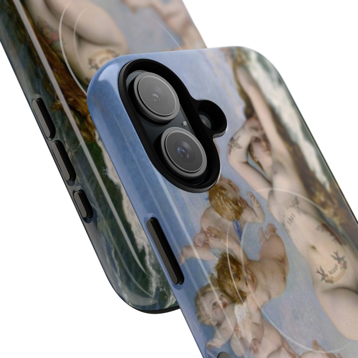 Magnetic phone case featuring the classic Renaissance artwork "The Birth of Venus" by Sandro Botticelli - Detail