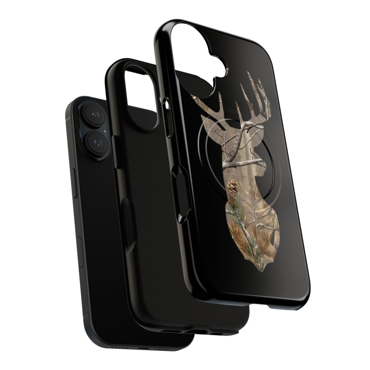 Tough Camo Deer Phone Case with Magnetic Closure - Layers