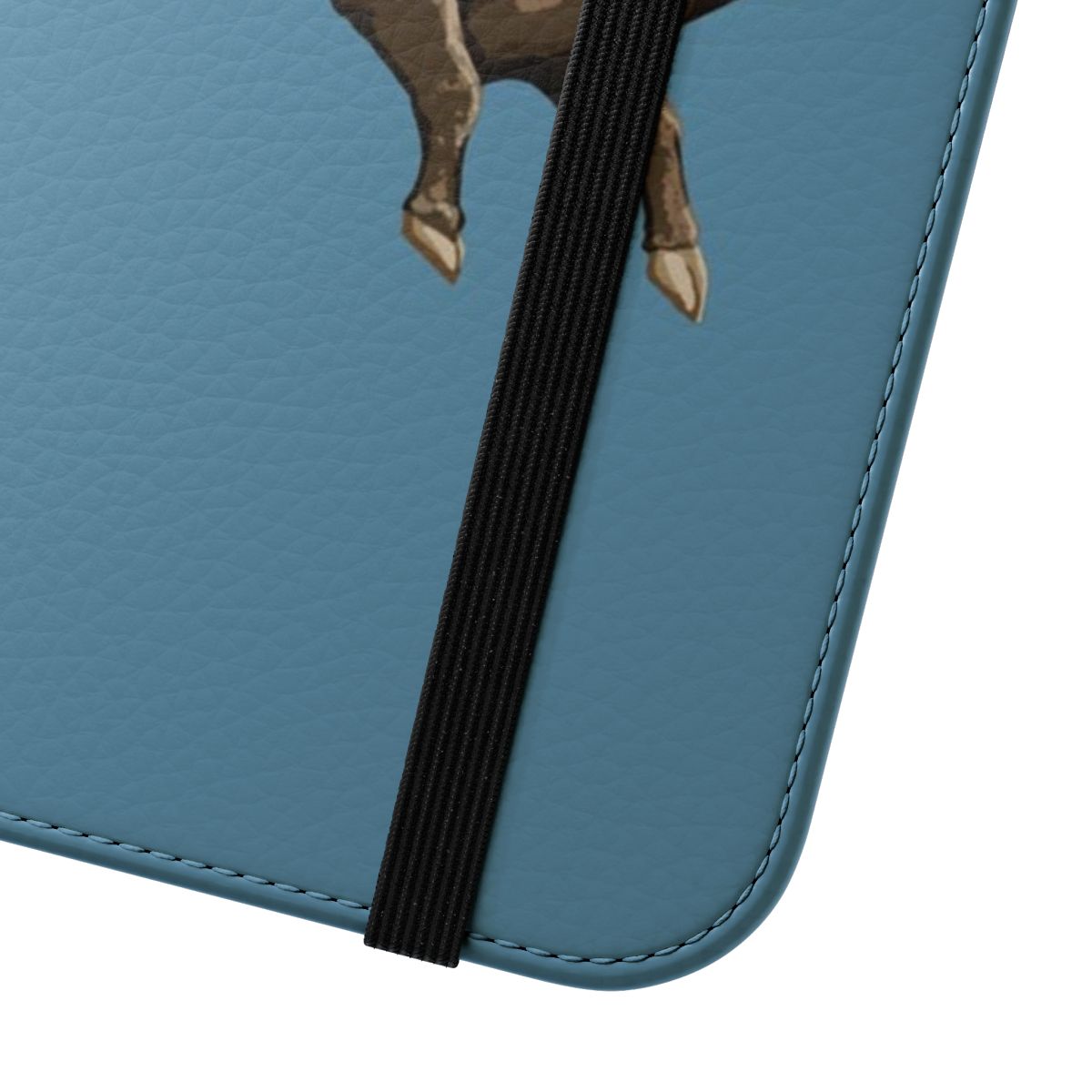 Cowboy-themed flip phone case with vintage Western design - Close Up