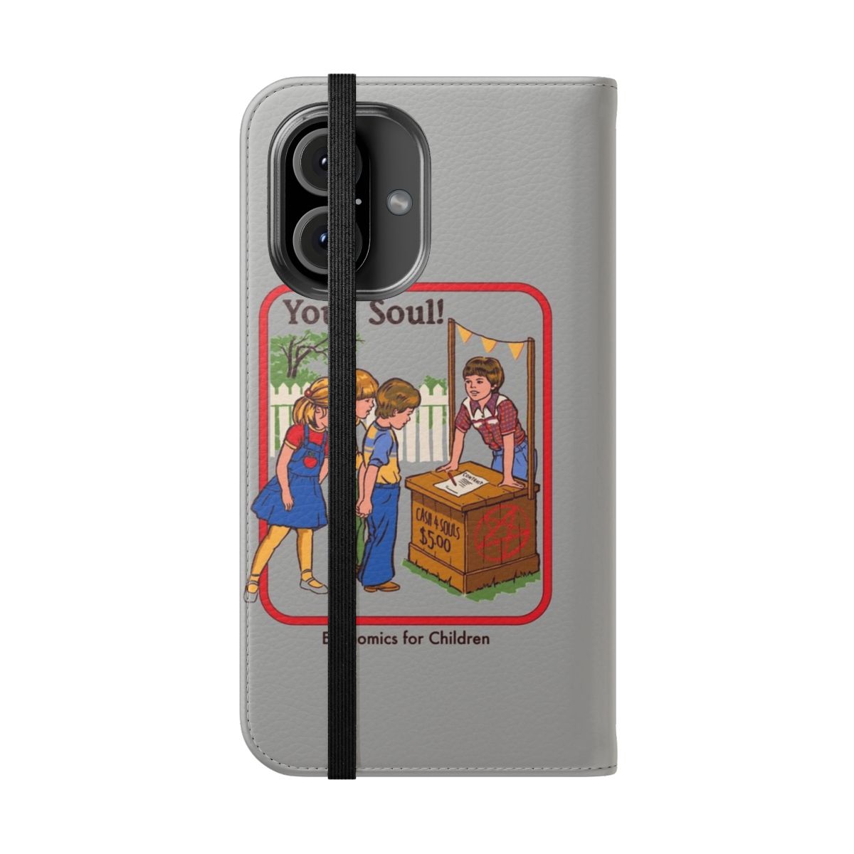 Vintage retro humor occult flip phone case for smartphones - Folded Front