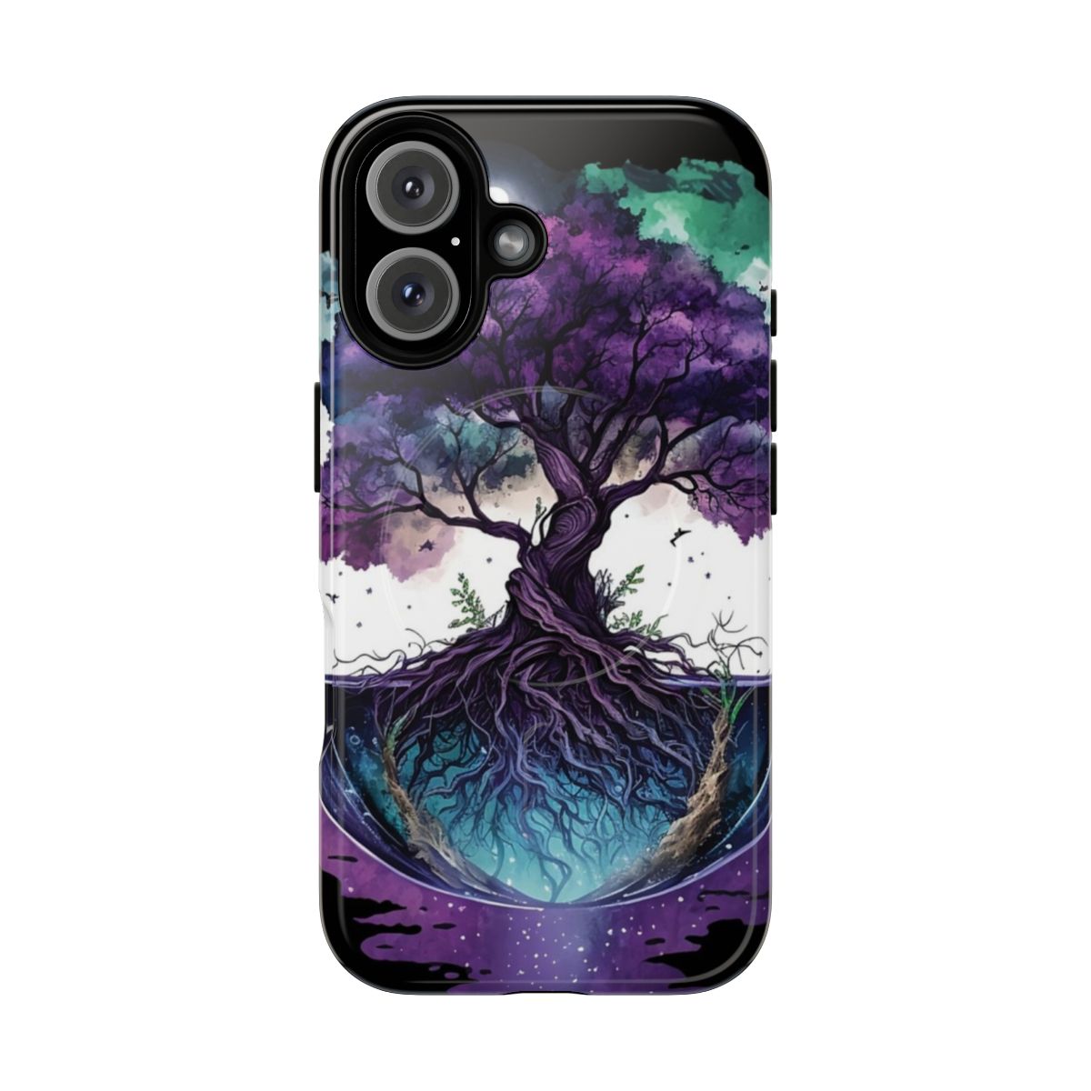 Cosmic Yggdrasil themed magnetic tough phone case