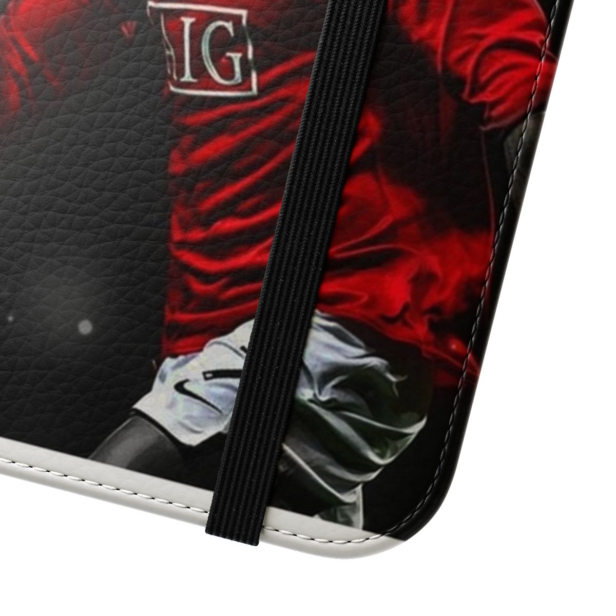 Football legend inspired flip phone case with Cristiano Ronaldo design - Close Up