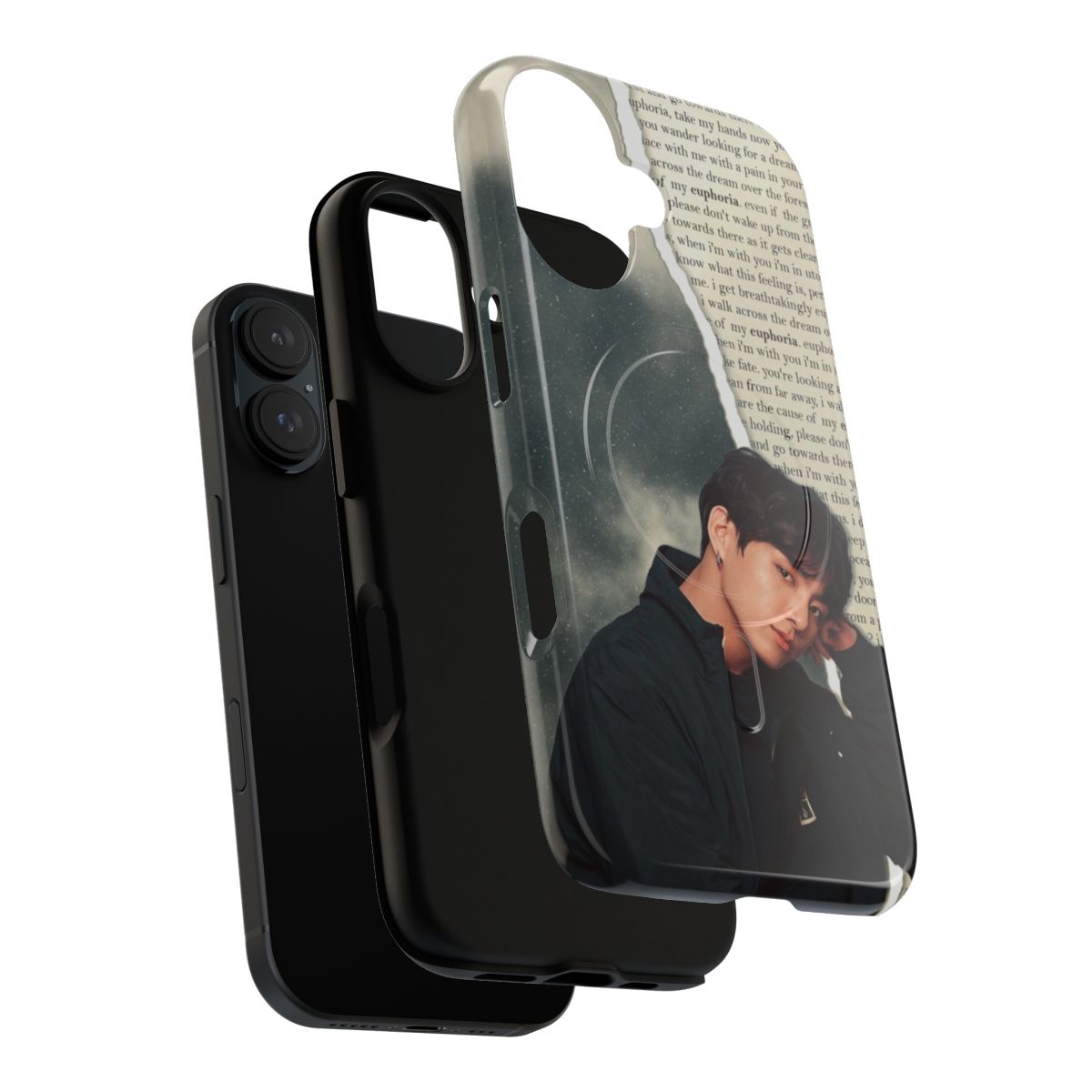 Jungkook Euphoria phone case with magnetic tough design - Layers