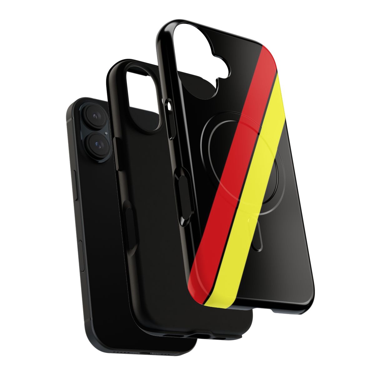 Retro-inspired Partick Thistle phone case featuring the club's iconic red, yellow, and black sash design - Layers