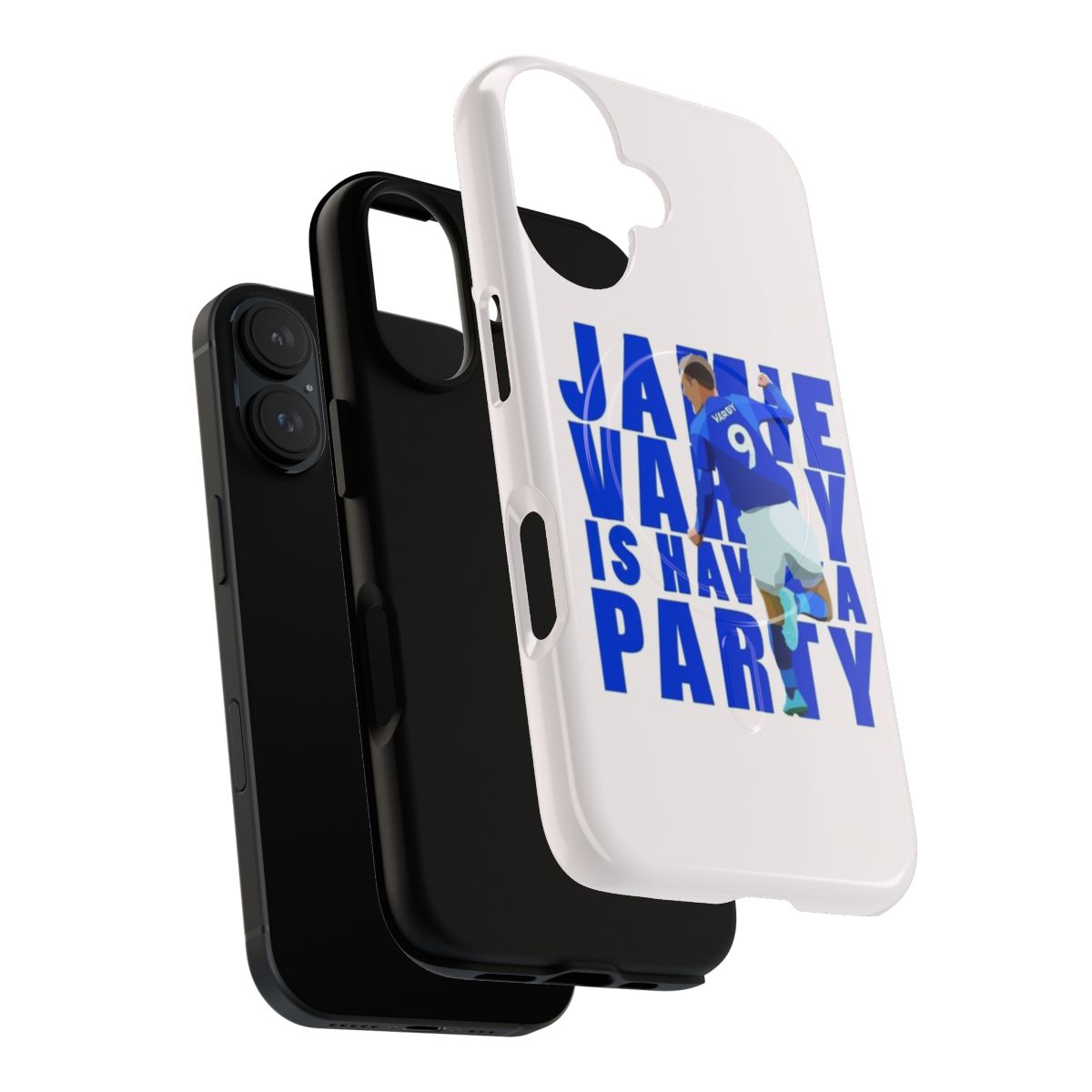 Artistic phone case design featuring Leicester City footballer Jamie Vardy - Layers