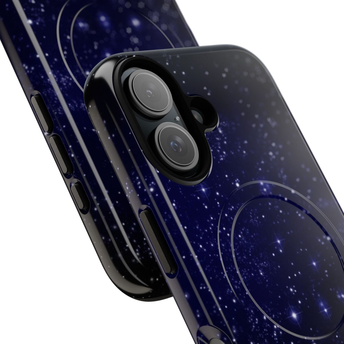 Modern design phone case featuring a night sky and milky way galaxy pattern - Detail