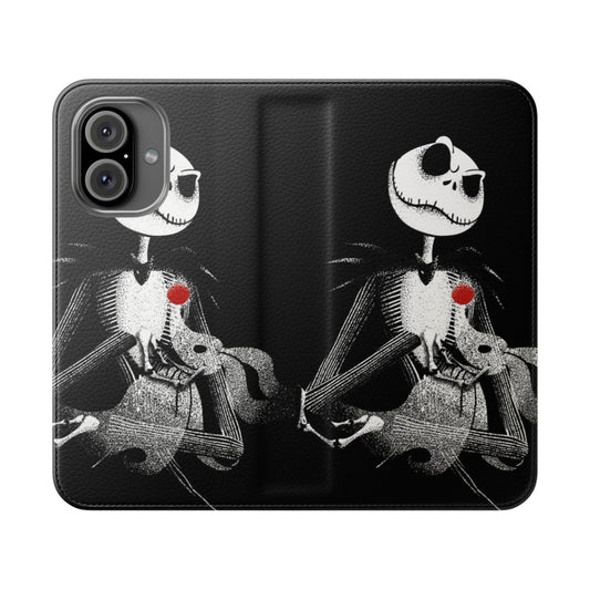 Jack Skellington Pumpkin King inspired phone case with a Godfather-style design