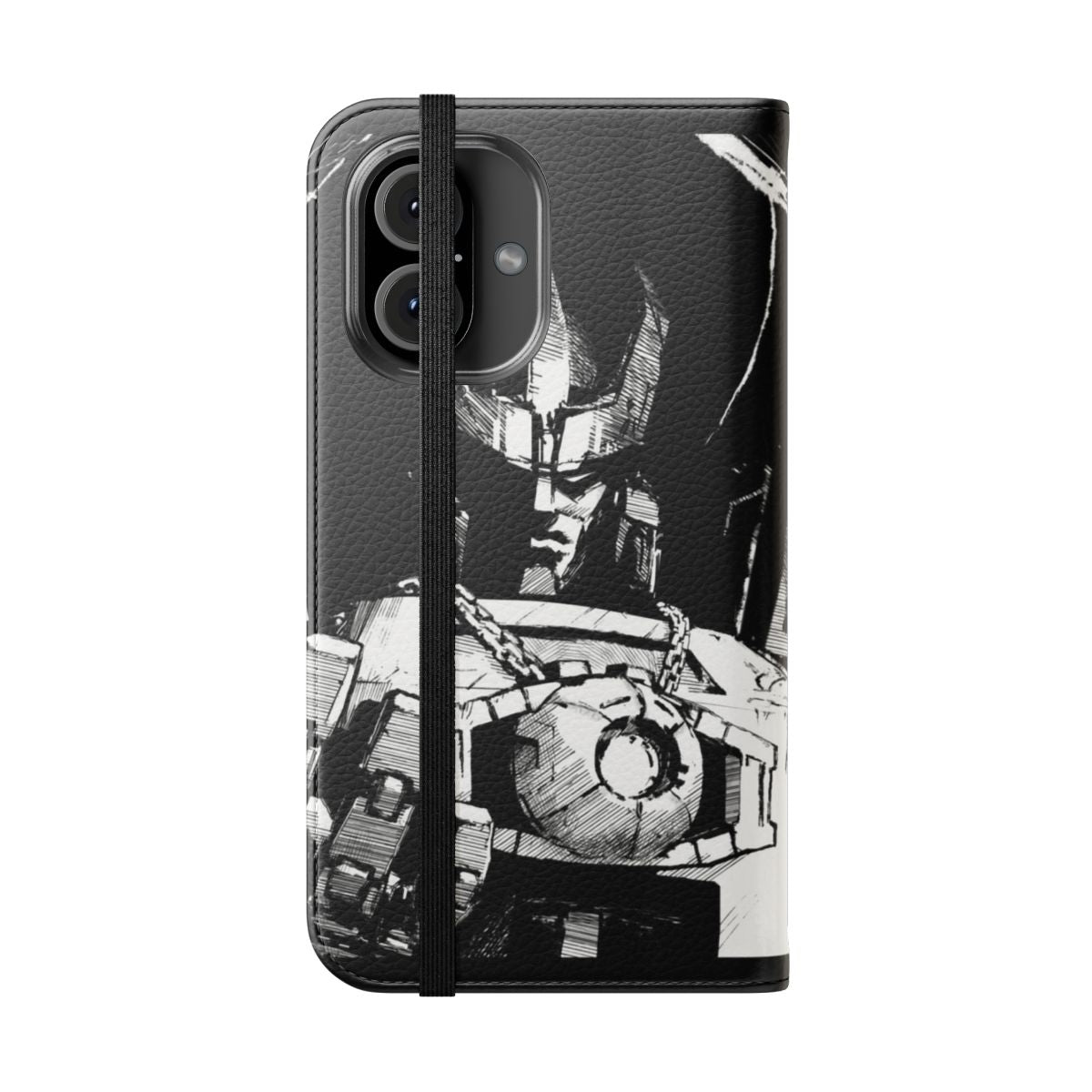 Transformers-themed Galvatron flip cover phone case - Folded Front