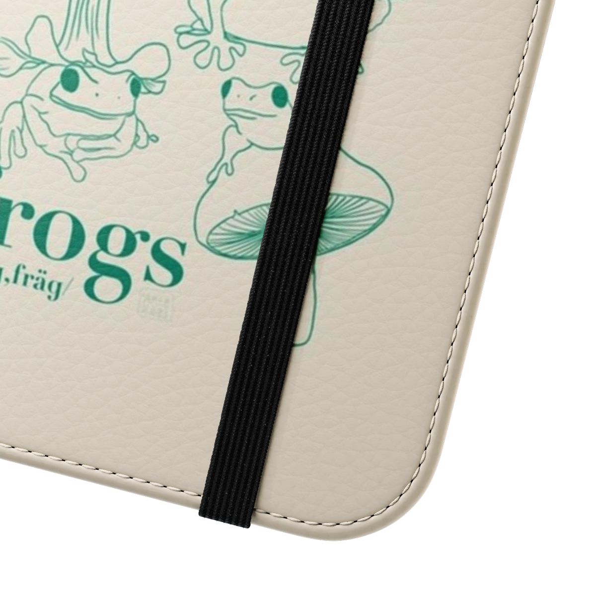 A vibrant green frog phone case with a nature-inspired design. - Close Up