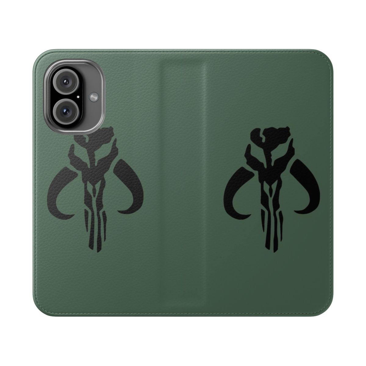 Mandalore-themed flip cover phone case with Star Wars characters