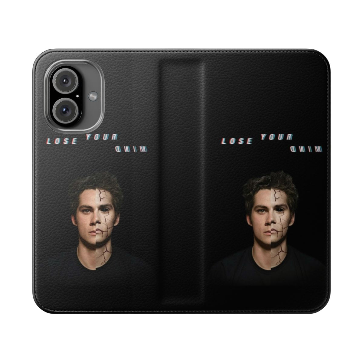 Flip cover phone case featuring Stiles Stilinski from the TV show Teen Wolf