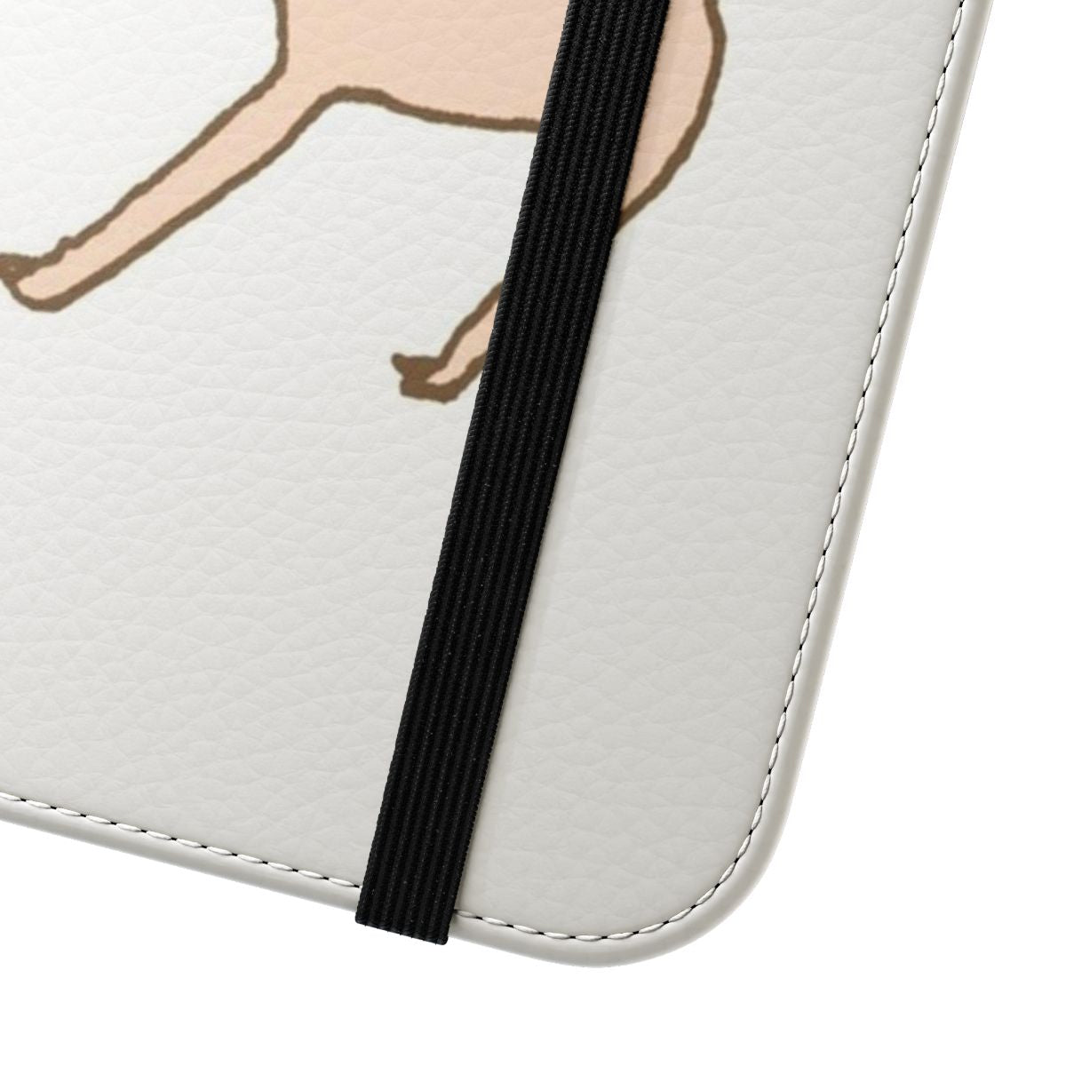 Illustrated funny blob character on a phone case cover - Close Up