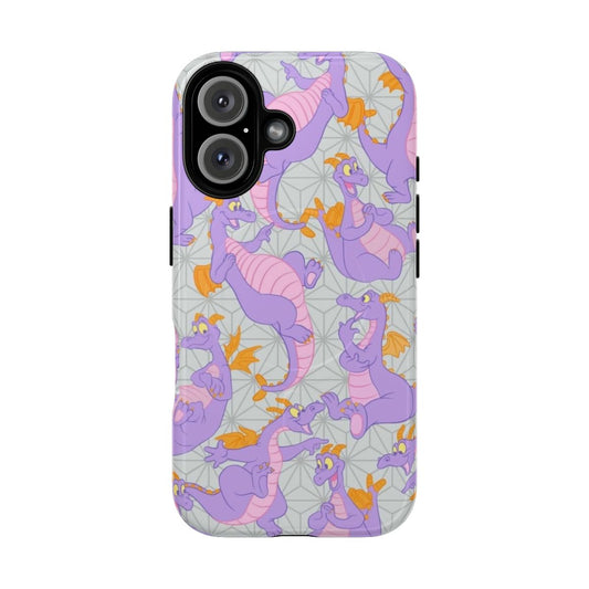 Figment Epcot Collage Design on Durable Magnetic Phone Case