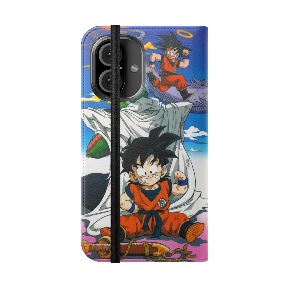 Dragon Ball Z inspired flip cover phone case - Folded Front