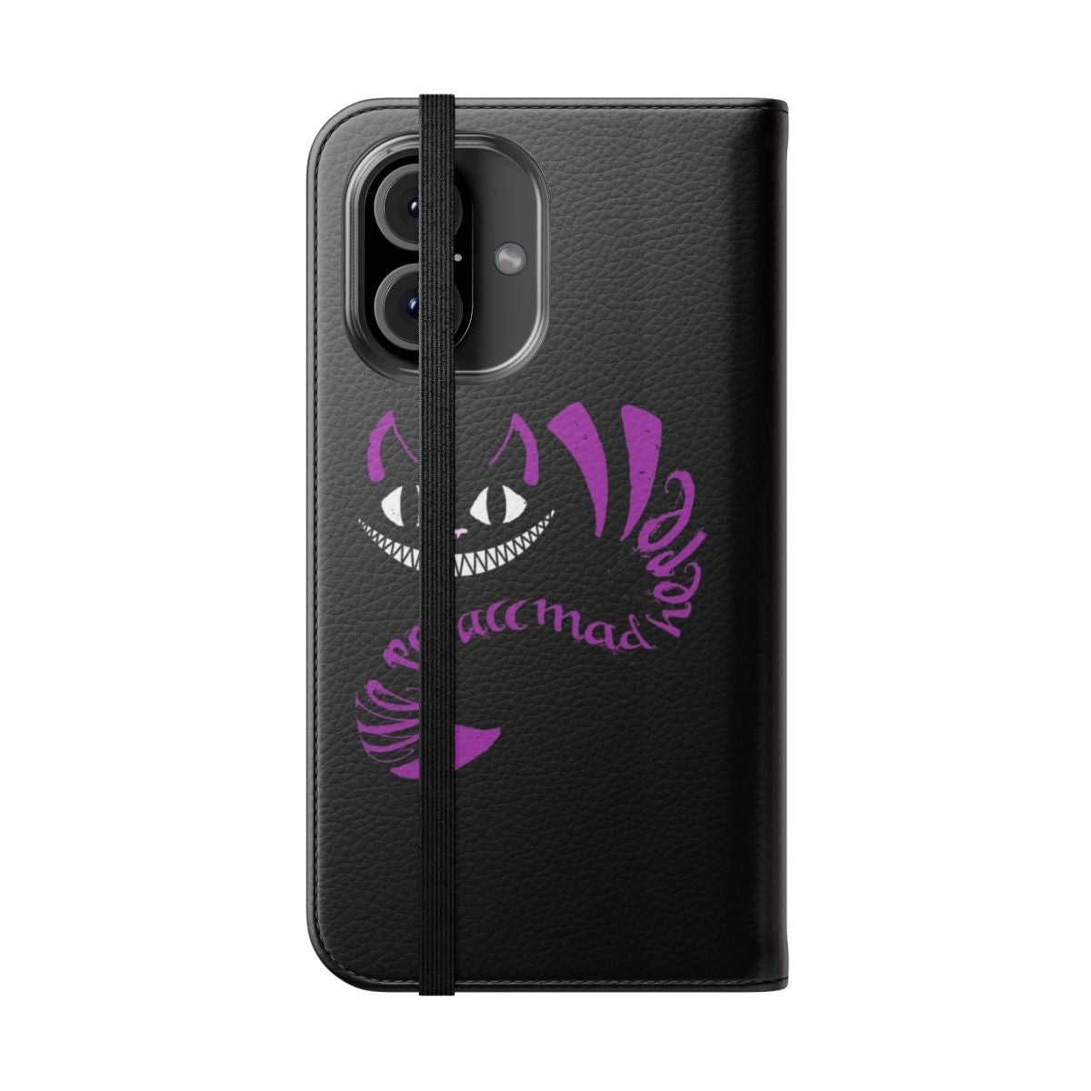 Colorful Cheshire Cat Flip Phone Case Inspired by Alice in Wonderland - Folded Front