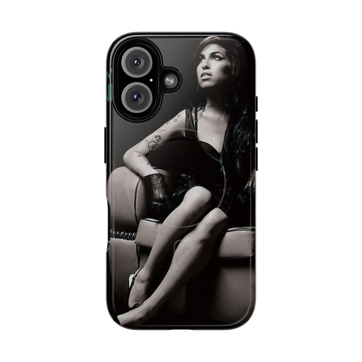 Vintage inspired magnetic phone case featuring iconic images of Amy Winehouse