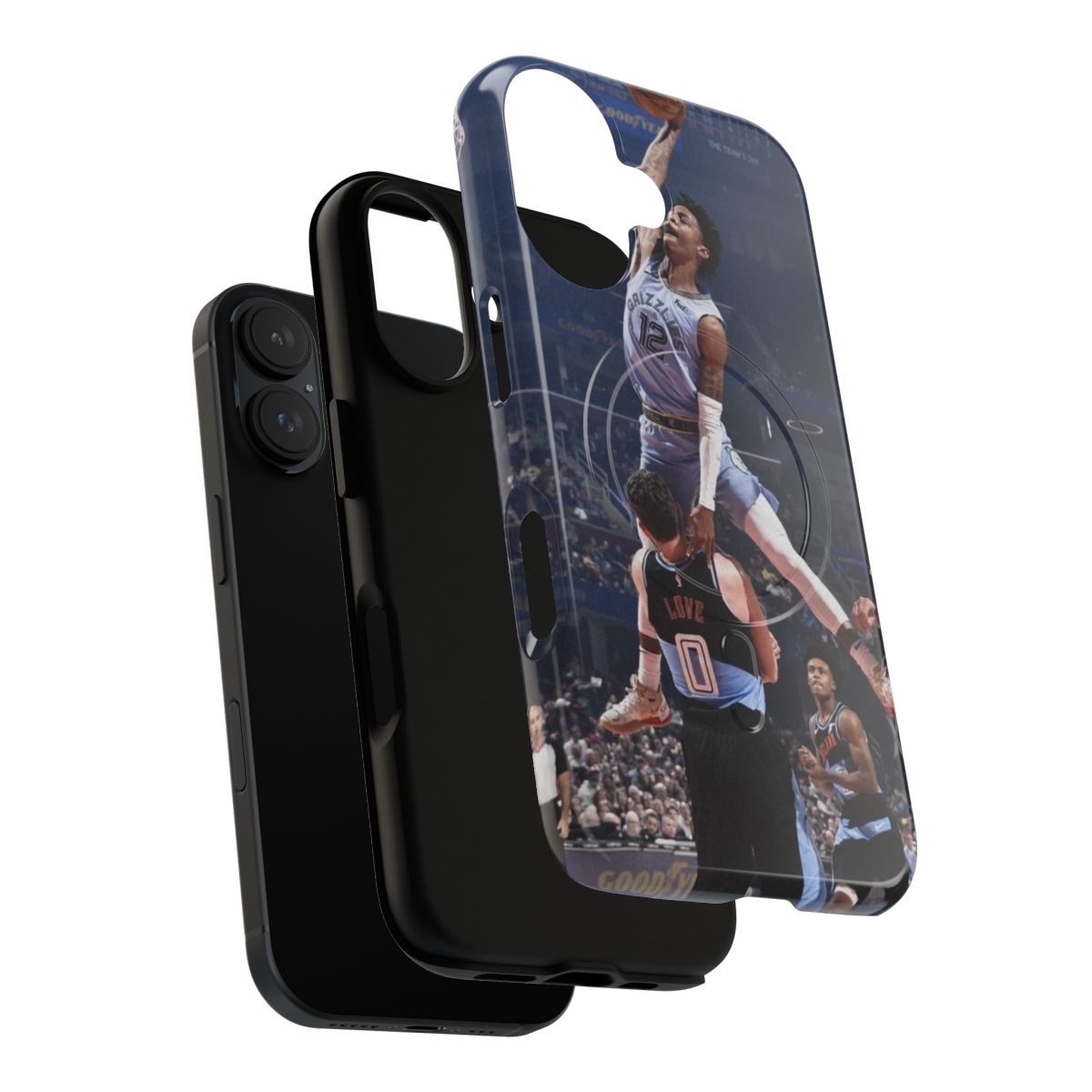 Vertical Leap Basketball Phone Case featuring Memphis Grizzlies NBA Superstar Ja Morant - Layers