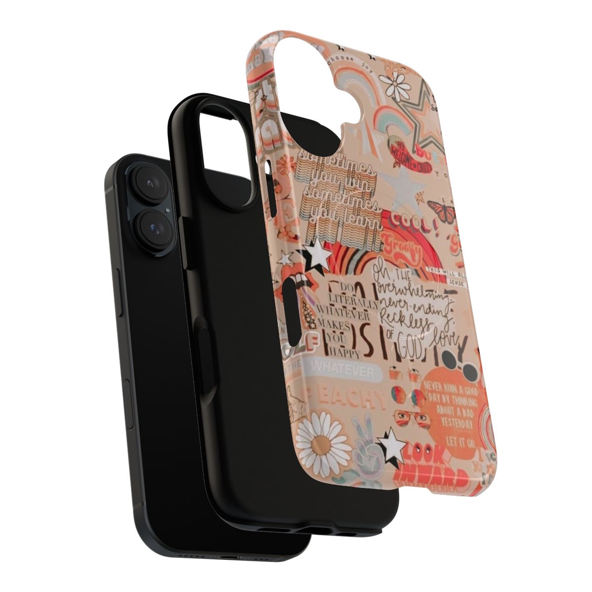 Vintage collage-inspired magnetic tough phone cases - Layers