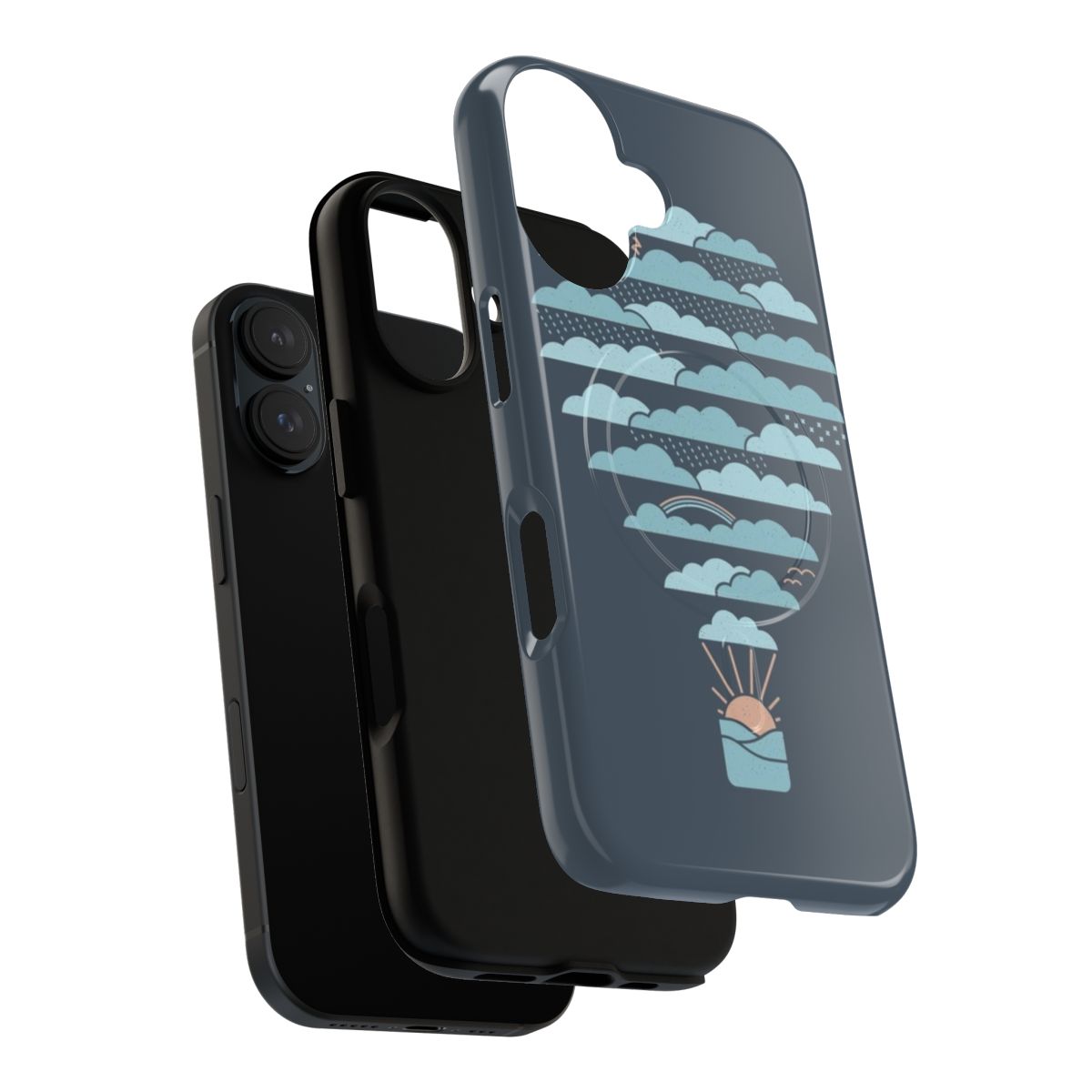 Minimalist weather balloon graphic design phone case - Layers