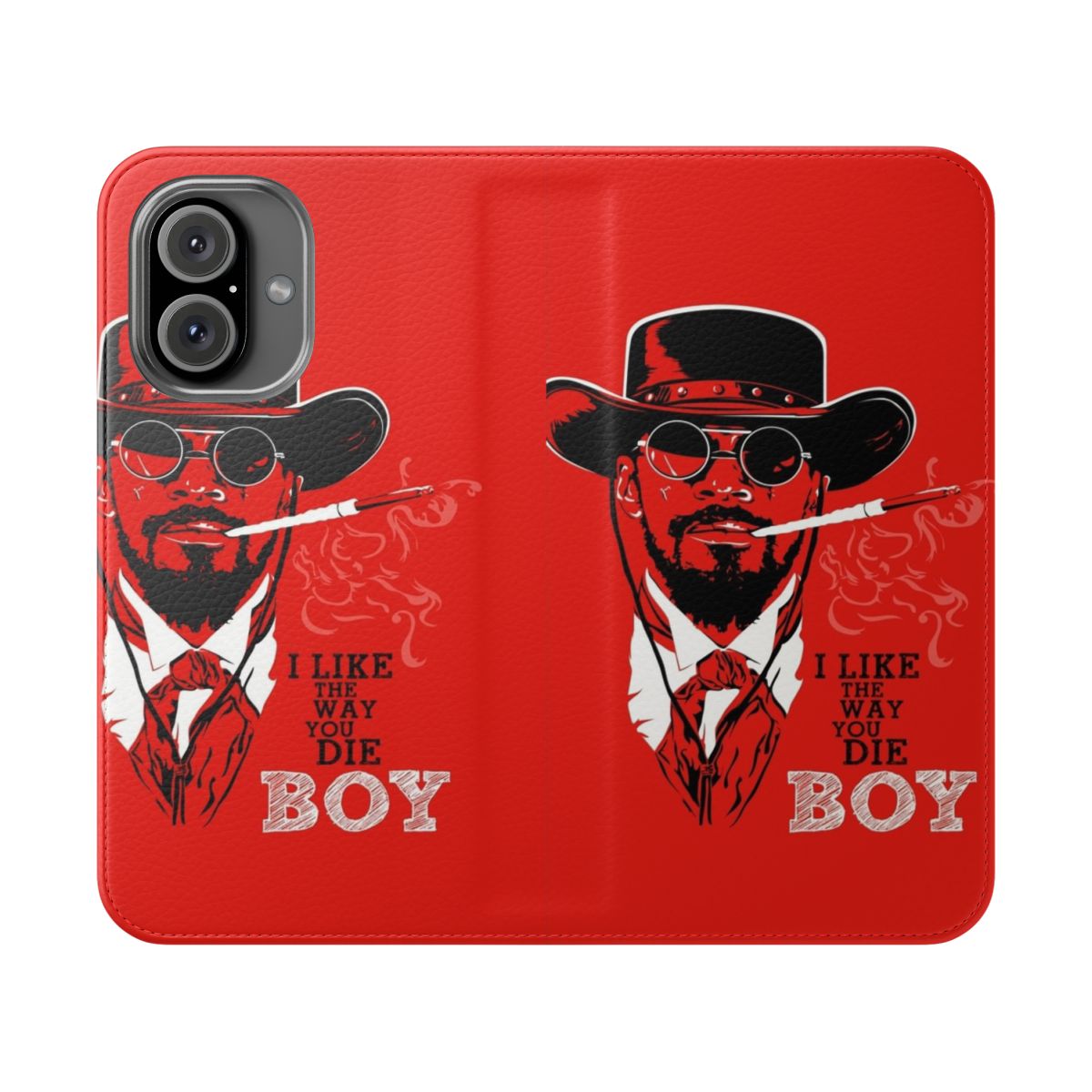 Custom phone case featuring Django Unchained movie-themed design