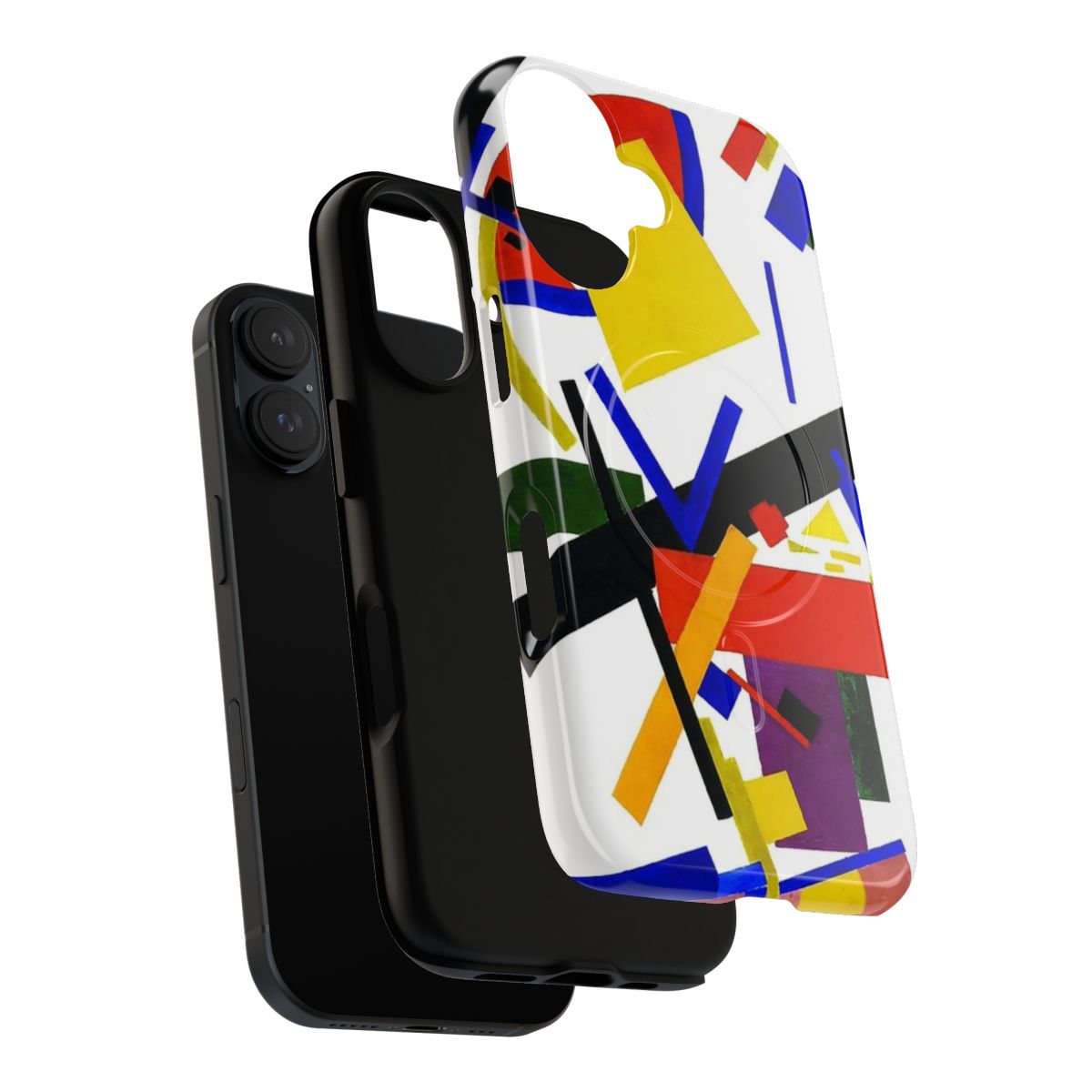 High Definition Abstract Art Suprematism Magnetic Phone Case - Layers