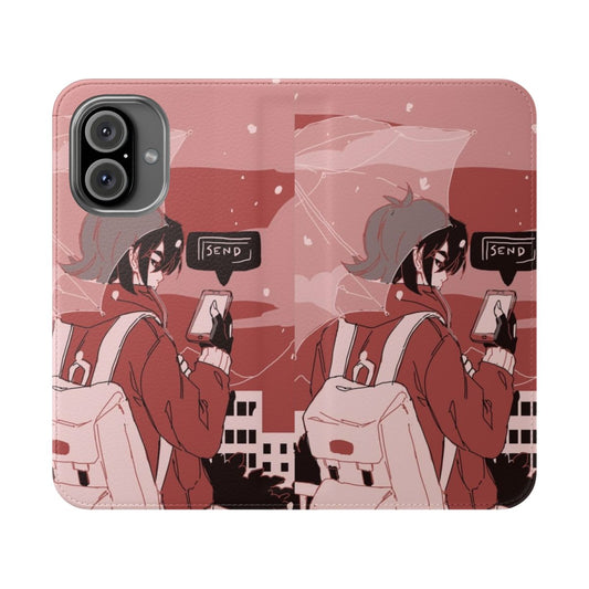 Voltron inspired anime flip cover phone case with Keith Kogane and Klance design