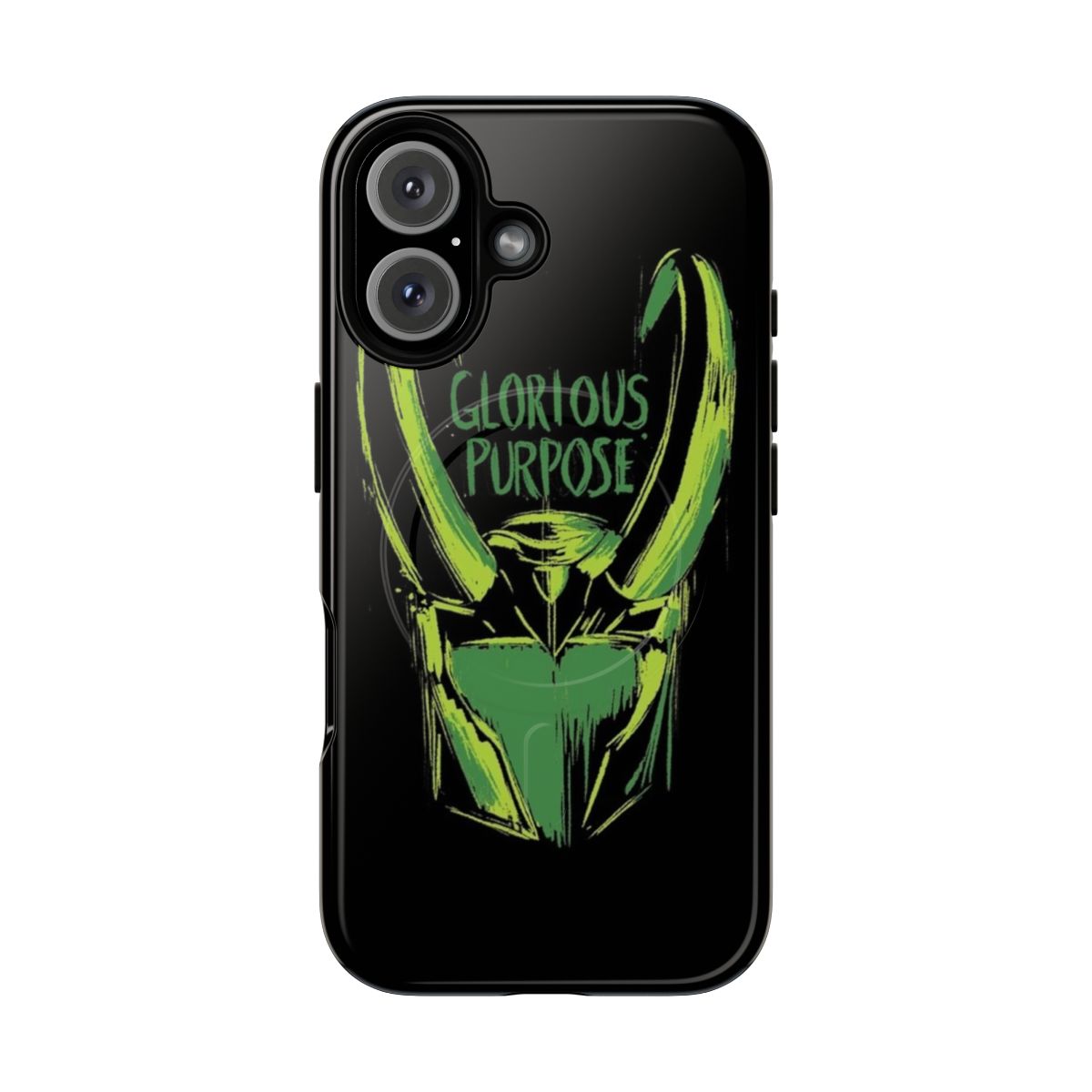 Loki-inspired phone case with magnetic closure and tough design