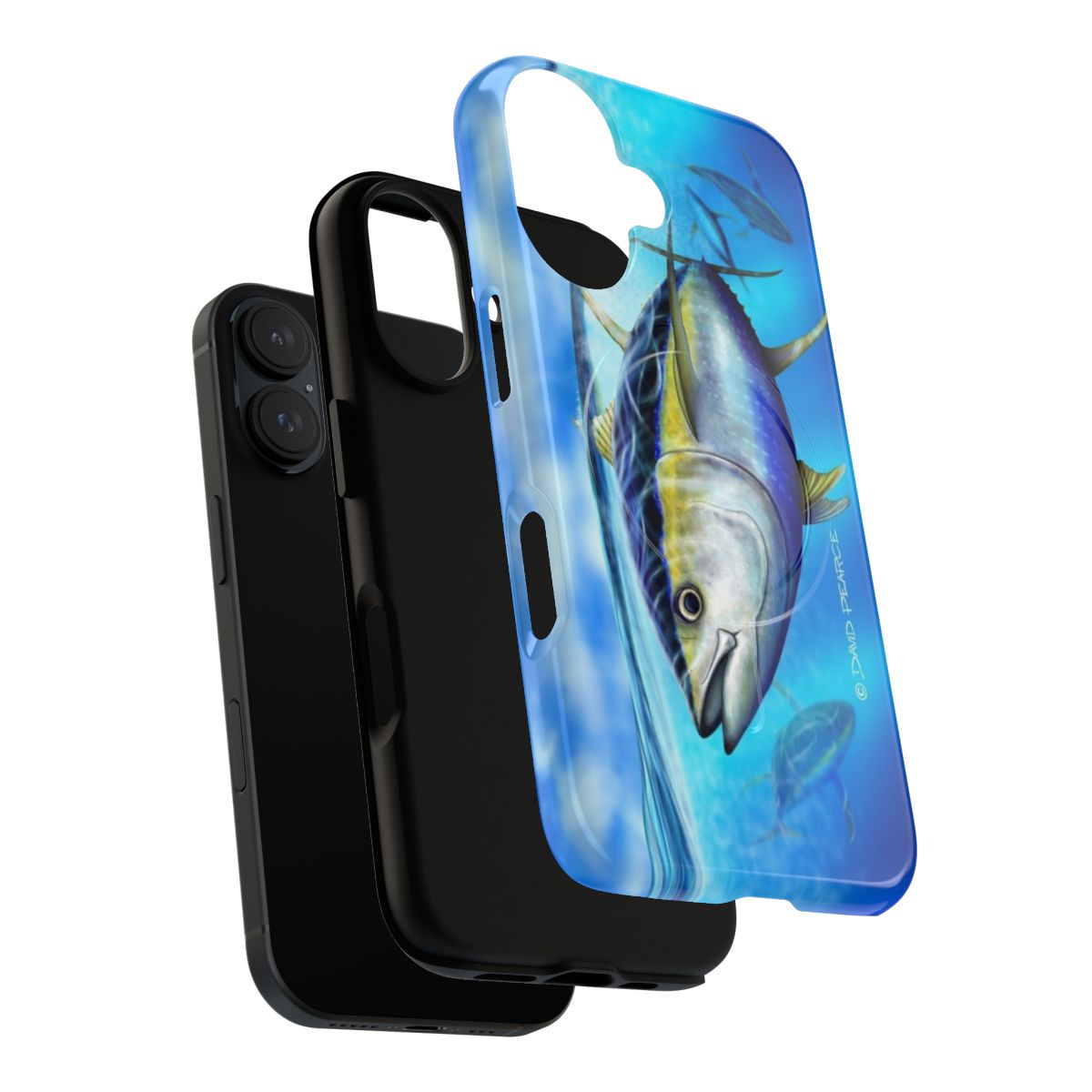 Yellowfin tuna-themed tough and magnetic phone case - Layers