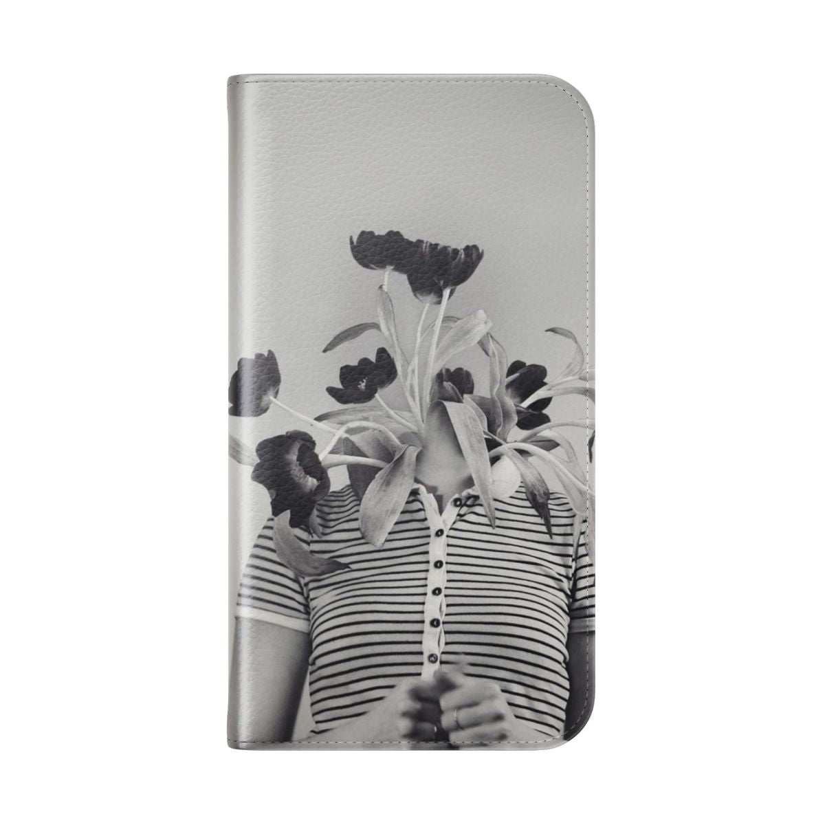 Bloom Floral Phone Case with Vintage Tulip Design - Folded Back