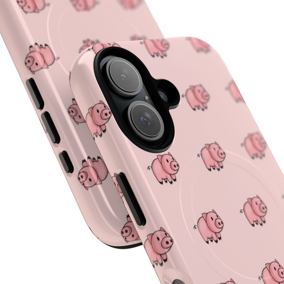 Cute pig-themed magnetic tough phone case - Detail