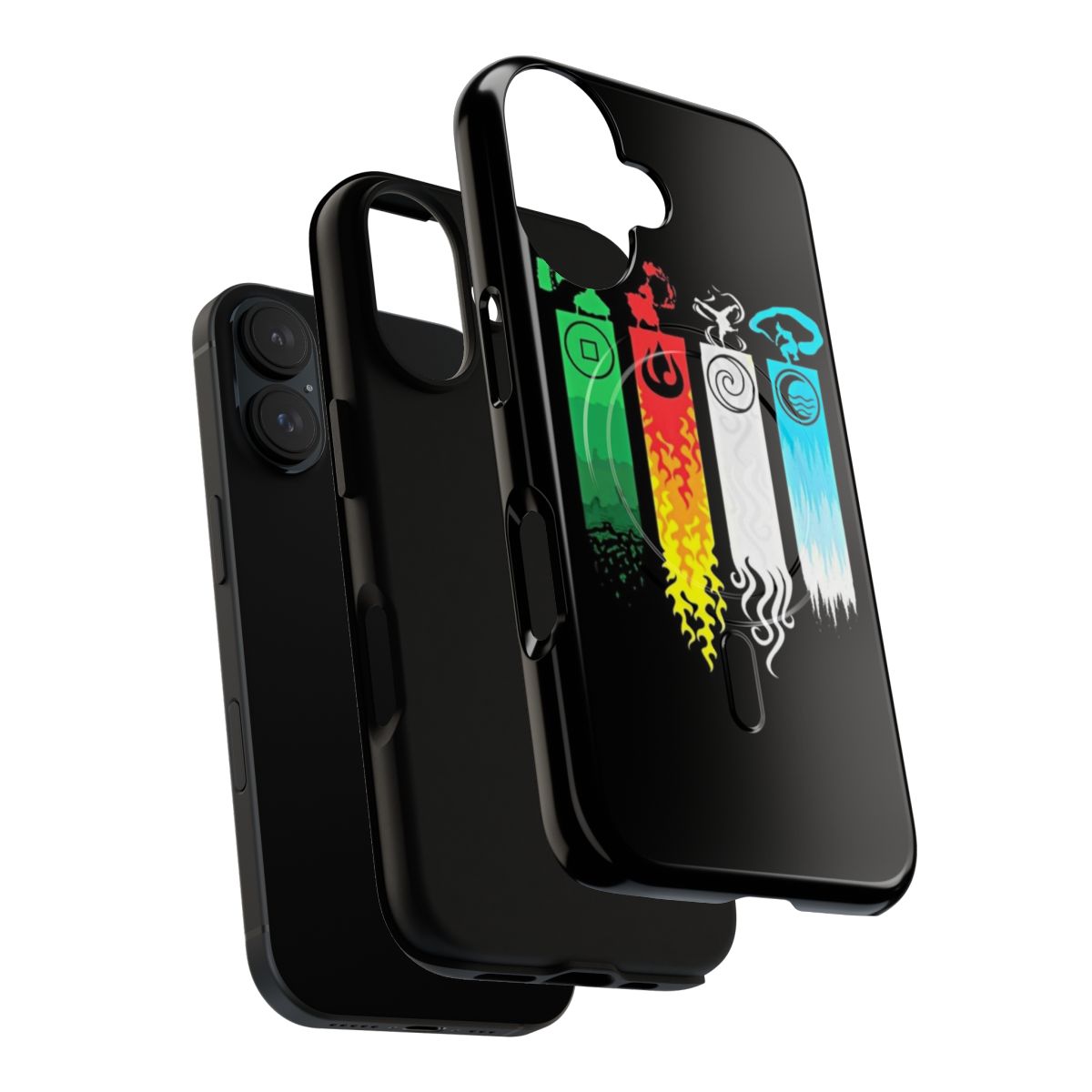 Elemental bending inspired magnetic tough phone case - Layers