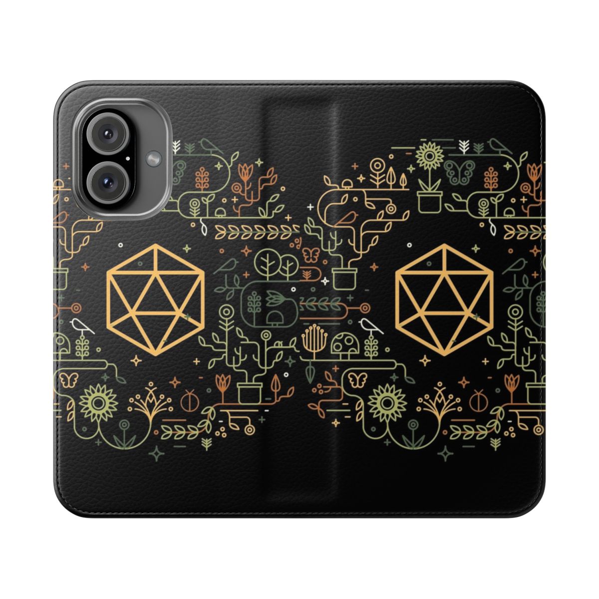 Polyhedral D20 Dice Themed Minimalist Phone Case for Tabletop RPG Enthusiasts